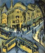 Ernst Ludwig Kirchner Nollendorfplatz Germany oil painting artist